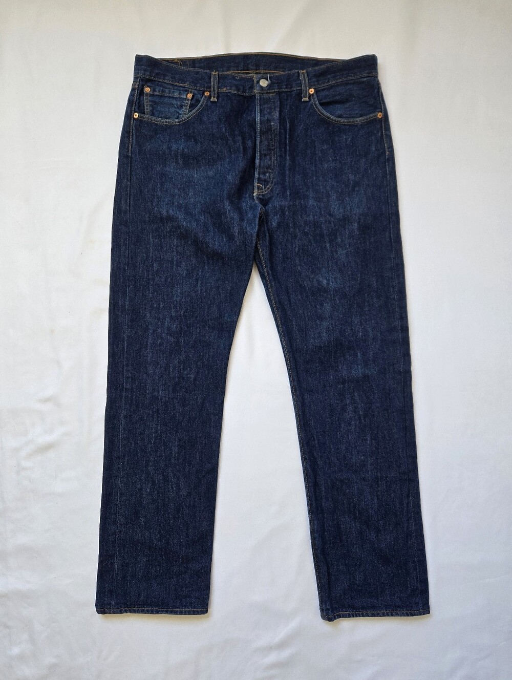 Levi's 501 Jeans Men's 38x32 Dark Wash Button Fly Straight Leg Classic Denim